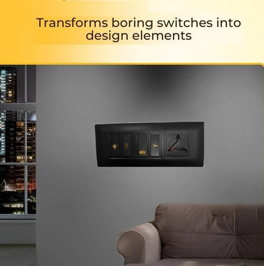 Gold Switch Sticker – Elegant Labels for Fans, Lights, AC & More